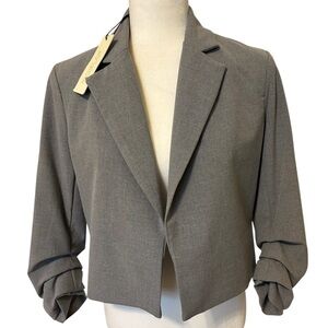 RACHEL ZOE Gray Open Blazer Scrunched Sleeves Size XSmall *NEW*